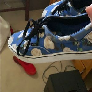 Vans custom white rose